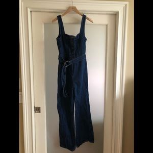 BDG denim wide leg jumpsuit
